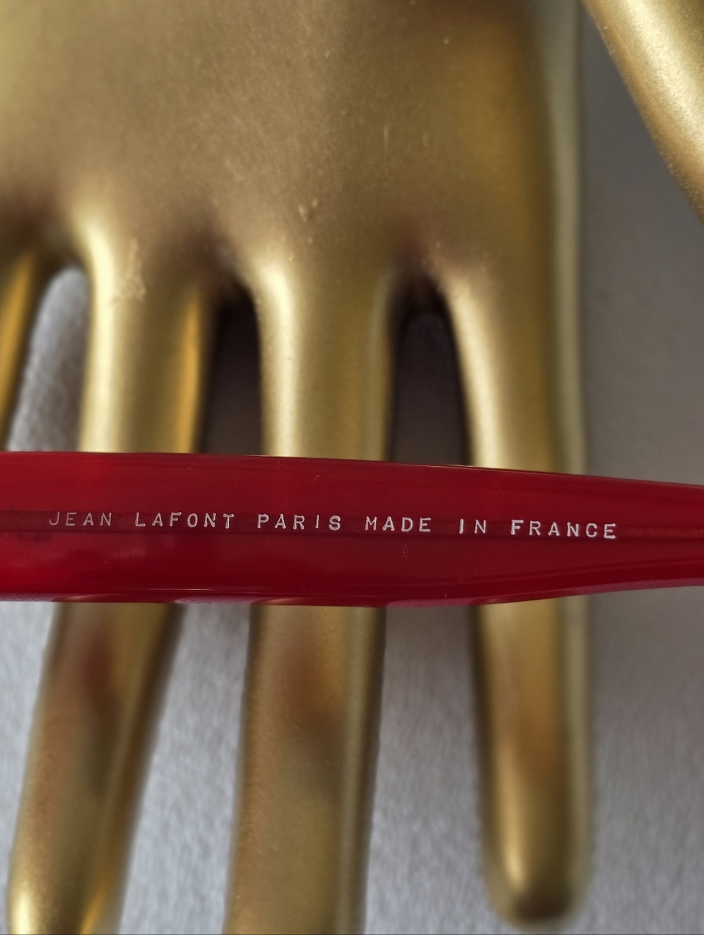 Rare Lafont Paris Lugano Red Oval Sunglasses Vintage French Designer Acetate - Picture 13 of 13